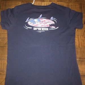 Vineyard Vines Shark Week tee ladies, med.